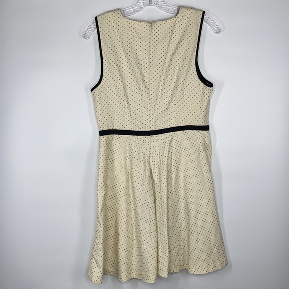 Coincidence & Chance Cream and Black Polka Dot Collard Dress - Picture 2 of 5